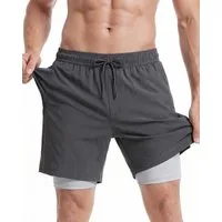 MaaMgic Shorts Herren Elastan kurze Hose 2-in-1 Badehose schnelltrocknend Sporthose (1-tlg)