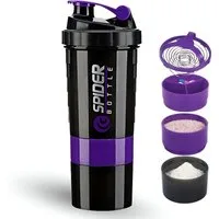 WS-Trend Protein Shaker Sportflasche Trinkflasche Flasche zum mixen Proteinshaker 500 ml, Kunststoff