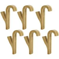 WENKO Handtuchhaken Bambus, (Set, 6-St), für Handtuchheizkörper, platzsparende Aufbewahrung