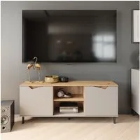Vicco Lowboard Marelle, Greige/Artisan/Artisan, 150 x 60 cm mit 2 Türen (1 St)