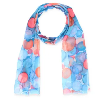 Halsüberkopf Accessoires - 45x180 Schal Bubbles blau - Gr. - OS