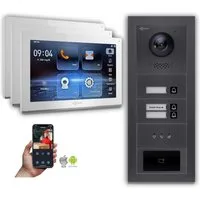 Goliath Intercom Video-Türsprechanlage Goliath IP Video Türsprechanlage: 10-Zoll 3Familienhaus, RFID, Anzeige (Privat oder Gewerblich)