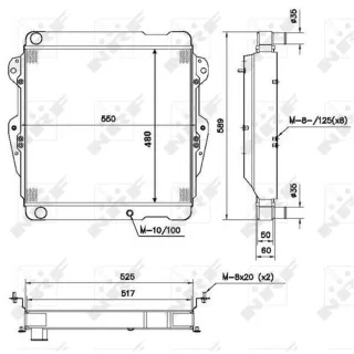 NRF Motork?hler gel?tet Toyota Land Cruiser J7 2,4 Td