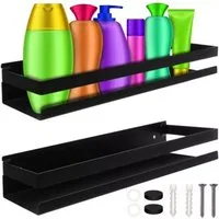 Ruhhy Duschablage Badezimmerregal XXL 50 cm, Spar-Set 1-tlg., Einfache Installation