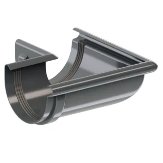PVC Dachrinnen Außenecke 90° | Ø 75 mm