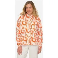 Laurasøn Hemdbluse Hemdbluse oversized XL-Writing-Print Langarm