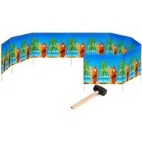 Garronda Windschutz Strand Sichtschutz 12m lang mit Gummihammer Garten Meer GAEX001, (mit Gummihammer)