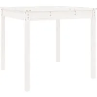 vidaXL Gartentisch, Outdoor Tisch Weiß 82,5x82,5x76 cm Massivholz Kiefer