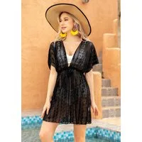 Vivi Idee Tunikakleid Strandkleid Beach Cover Up leicht und luftig, Einheitgröße