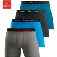 Bruno Banani Boxer Boxershorts für Herren (Packung, 4-St) mit längerem Bein und auffälligen Logobund