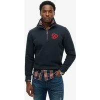Superdry Sweatshirt Sd&co Neon Half Zip Track mit Logodruck, aus Baumwolle, normale Schnittform, pflegeleicht