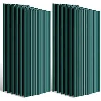 Clanmacy Trapezblech Trapezblech 24er Set Profilblech Trapezblech mit Handschuhe 14m², 129x46x0.25 mm (Set 24-St) UV-Schutz, Wasserfest, Wetterfest, Rostresistent, Korrosionsbeständig