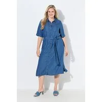 Ulla Popken Hemdblusenkleid Hemdblusenkleid A-Linie Hemdkragen Halbarm