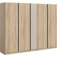 Home affaire Kleiderschrank BENDINGO, Schlafzimmerschrank, Schrank, Garderobenschrank (OTTO BESTSELLER, Garderobe & Schlafzimmer) 230cm breit, Eiche NB, 5türig, 2 Kleiderstangen, 6 Böden, 4 Schubladen
