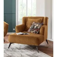 Home affaire Loveseat Baggio Mega Sessel für Komfort und Entspannung, zeitlos und modern, Zierkissen inklusive, schwarze Metallfüße