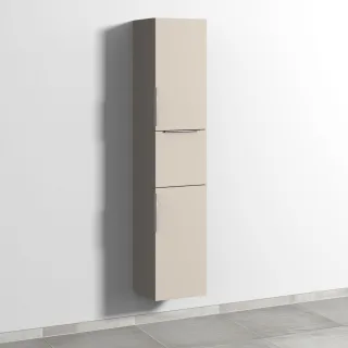 Sanipa 3way Hochschrank mit 2 Türen und 1 Auszug, Kaschmir-Matt UP1031U