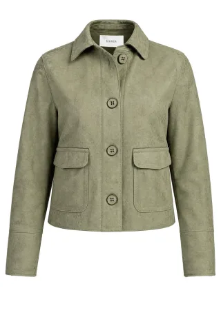 bianca - Jacke in Velours-Optik - Katherin grün - Gr. - 38