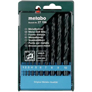 Metabo HSS-R-Bohrerkassette - 10 teiliges Set - 627158000