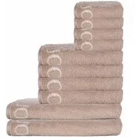 JOOP! Handtuch Unisex Handtuch 10er Pack Baumwolle Classic, Frottier (Set, 10-St)