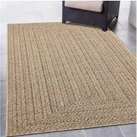 Carpetia Outdoorteppich In- & Outdoorteppich Jute-Look, rechteckig, Höhe: 5 mm, robuste Struktur wetterfest & pflegeleicht
