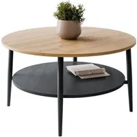 Lookway Couchtisch NORDIC mit schwarzen Beinen
