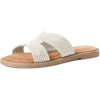 Tamaris Pantolette Sommerschuh, Schlupfschuh, Flats mit Schmucksteine