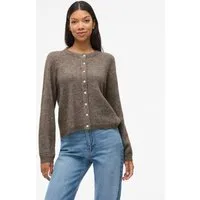 Vila Strickjacke VILORY O-NECK L/S KNIT CARDIGAN-NOOS Materialmix, regular fit