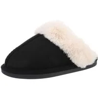 Ital-Design Damen Hausschuhe Freizeit Hausschuh (87284082) Flach Hausschuhe in Schwarz