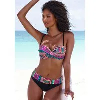Buffalo Bügel-Bandeau-Bikini mit farbenfrohen Design