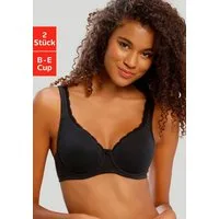 petite fleur by Lascana T-Shirt-BH (Packung, 2 Stück) mit Bügel & nahtlosen Cups, Baumwoll-Qualität – ideal für große Größe