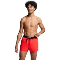 PUMA Badeshorts PUMA SWIM MEN LOGO SHORT SHORTS 1P Seitentaschen, Gesäßtasche mit Reißverschluss, Kordelzug