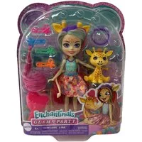 Enchantimals Stehpuppe Enchantimals Glam Party Gillian Giraffe mit langen Haaren und Pawl, bu