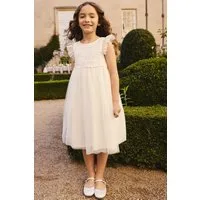 Next Tüllkleid Geblümtes Mesh-Blumenmädchenkleid (1-tlg)