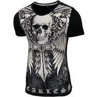 Baxboy T-Shirt Baxboy T-Shirt »BX2314« Rundhals bedruckt Print mit Strasssteine 2314