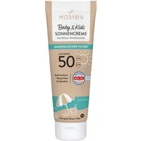 MABYEN Sonnenschutzcreme Baby & Kids Sonnencreme LSF 50, 100 ml, vegan, parfumfrei, wasserfest, 1-tlg., Für sensible Babyhaut geeignet, dermatologisch bestätigt