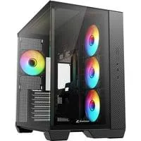 Steel Shark, Tower-Gehäuse schwarz, Tempered Glass x 2