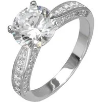 Firetti Fingerring Schmuck Geschenk Silber 925 Silberring Verlobung Solitär, mit Zirkonia (synth)