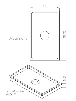 Neuesbad Wannenträger für Bette Floor 170x80 SD 21178