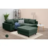 COLLECTION AB Ecksofa Toni L-Form, B: 215 cm, Set: Sofa & Hocker, 2 Zierkissen, Federkern