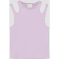 s.Oliver Muskelshirt T-Shirt Top in Rippstruktur mit Cut-outs