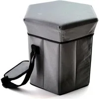 HAC24 Thermobehälter Kühltasche & Hocker Camping Picknick Kühlbox Eisbox Campinghocker, (1-tlg), inkl. Schultergurt Belastbar bis ca. 80 kg