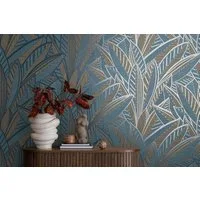 A.S. Création Vliestapete French Affair Blätter-Tapete Mustertapete Floral Blattmuster, strukturiert, leicht glänzend, (1 St), Vliestapete Blatt-Motiv für Schlafzimmer Küche Wohnzimmer Blätter Flur