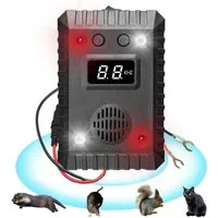 VIVIHEYDAY Ultraschall-Tierabwehr Marderschreck Auto mit Blitzlicht - Flexible Stromversorgung, - Autobatterie, AA-Batterie oder USB - 2-tlg., Effektiver Marderschutz für Auto, Garten, Dachboden