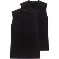 Schiesser Unterhemd Shirt 0/0 - American T-Shirt (2-St) unterhemd unterzieh-shirt ärmellos