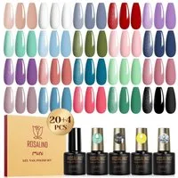 KINSI Nagellack-Set 20 Farben Gel Nagellack Set Matt&Glitzer,DIY Maniküre Set, Nail Art & French Nails für Einsteiger,Inkl. Base & Top Coat