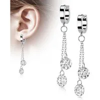 Order & Smile Schmuck Paar Ohrhänger Lange Ohrringe Zirkonia