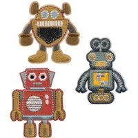 LÄSSIG Aufkleber Woven Sticker Stick on Robots