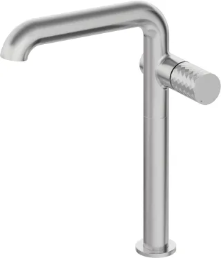 Neuesbad Serie 600 Hexa Waschtischarmatur erhöht, mit geradem Auslauf, ohne Ablaufgarnitur, edelstah NB1DEBHS_F24K1