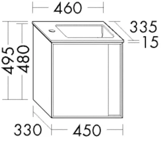 Burgbad Mineralguss-Waschtisch+Waschtischunterschrank Moto Preisgruppe 2 Anthrazit Solid Matt/Weiß SHHN046RF6912C0037