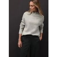 STREET ONE Stehkragenpullover mit dezentem Strukturmuster